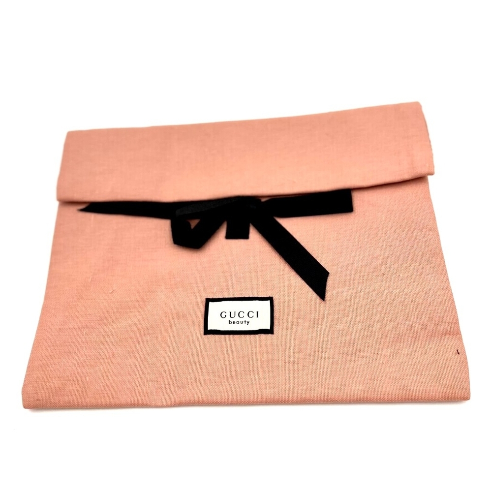 GUCCI Beauty Love Edition Pink Linen Cosmetic Pouch 10x8 GWP Collector Bag NIP